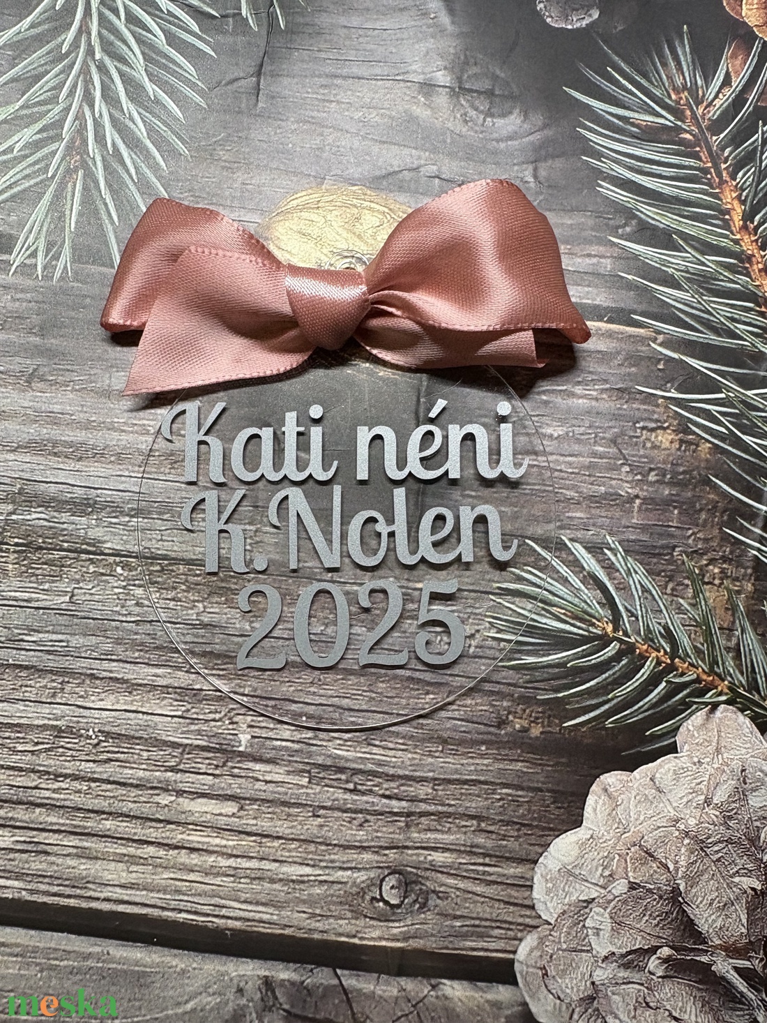 Névre szóló plexi dísz - karácsony - karácsonyi lakásdekoráció - karácsonyfadíszek - Meska.hu