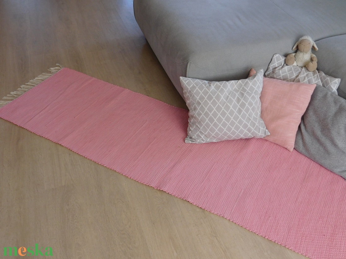 Rózsaszín színű szövött szőnyeg - otthon & lakás - lakástextil - szőnyeg - szövött szőnyeg - Meska.hu