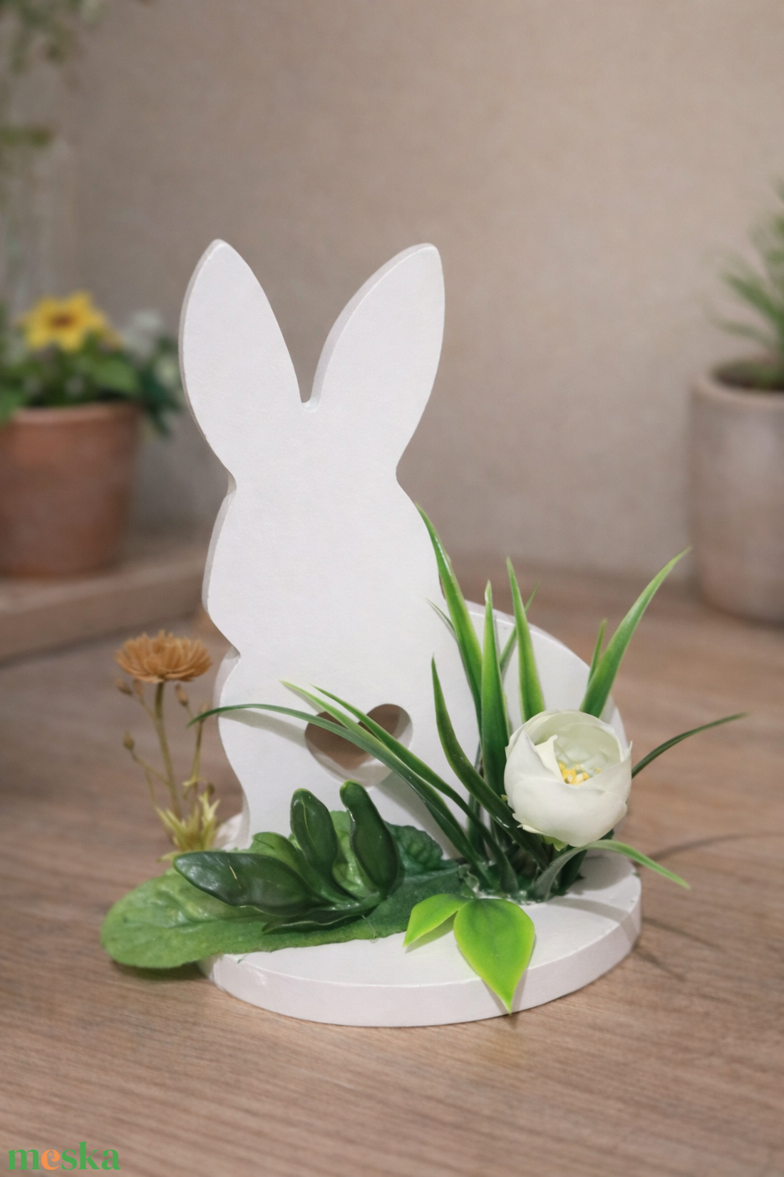 Nyuszis dísz - otthon & életmód - dekoráció - asztal és polc dekoráció - asztaldísz - Meska.hu
