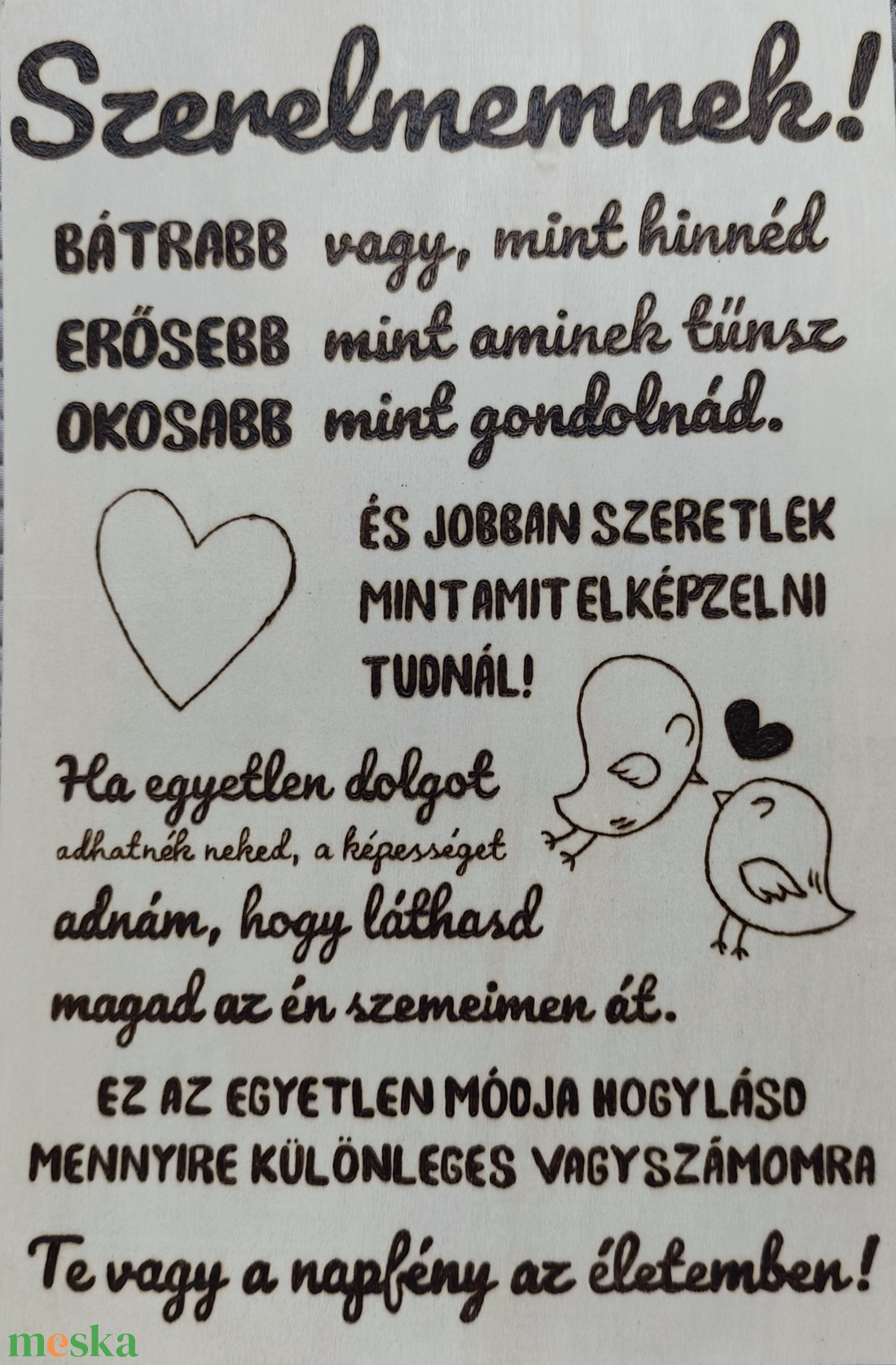 �getett kép Valentin napra - otthon & életmód - dekoráció - kép & falikép - fából készült kép - Meska.hu