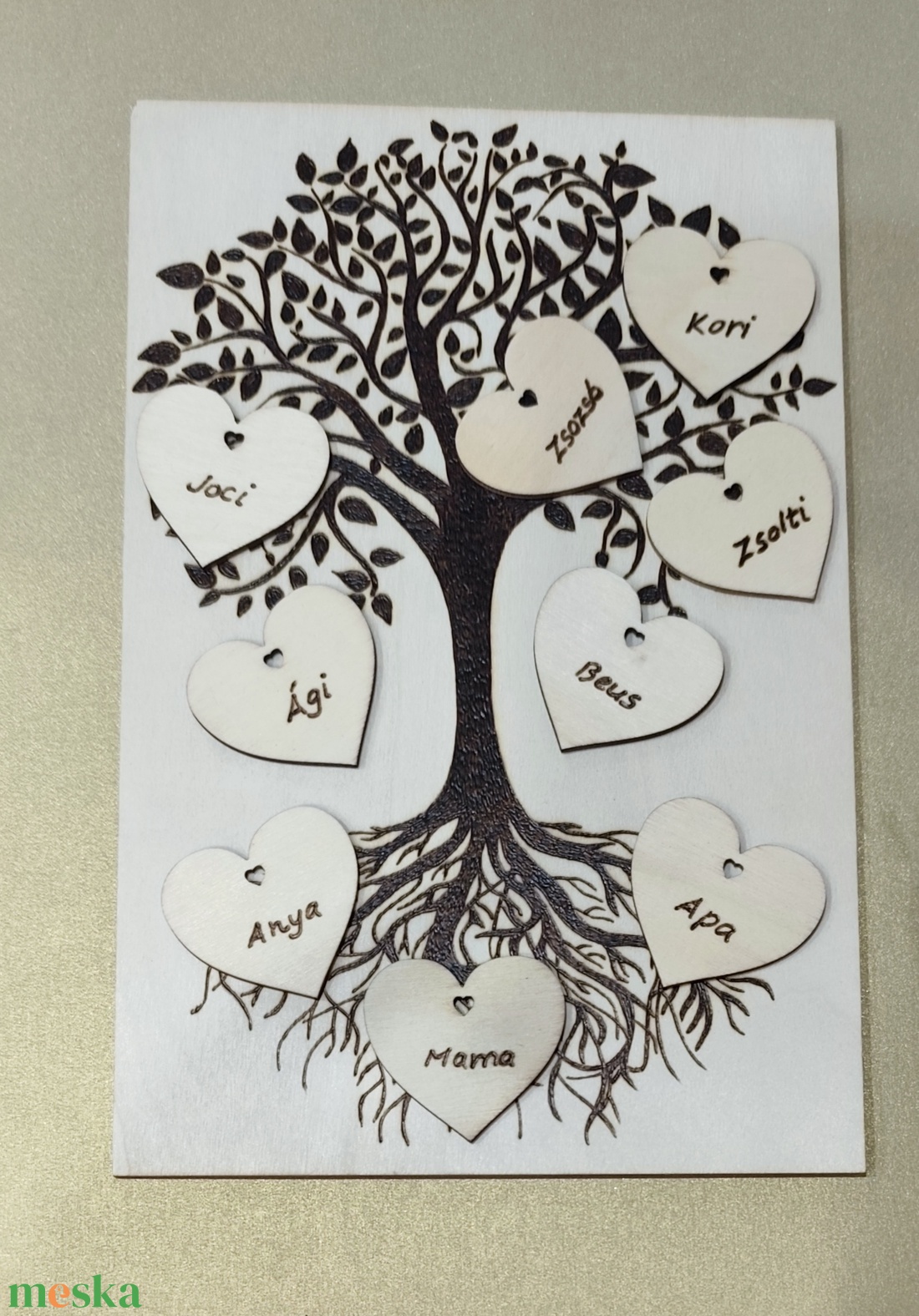 Családfa - otthon & életmód - dekoráció - kép & falikép - fából készült kép - Meska.hu