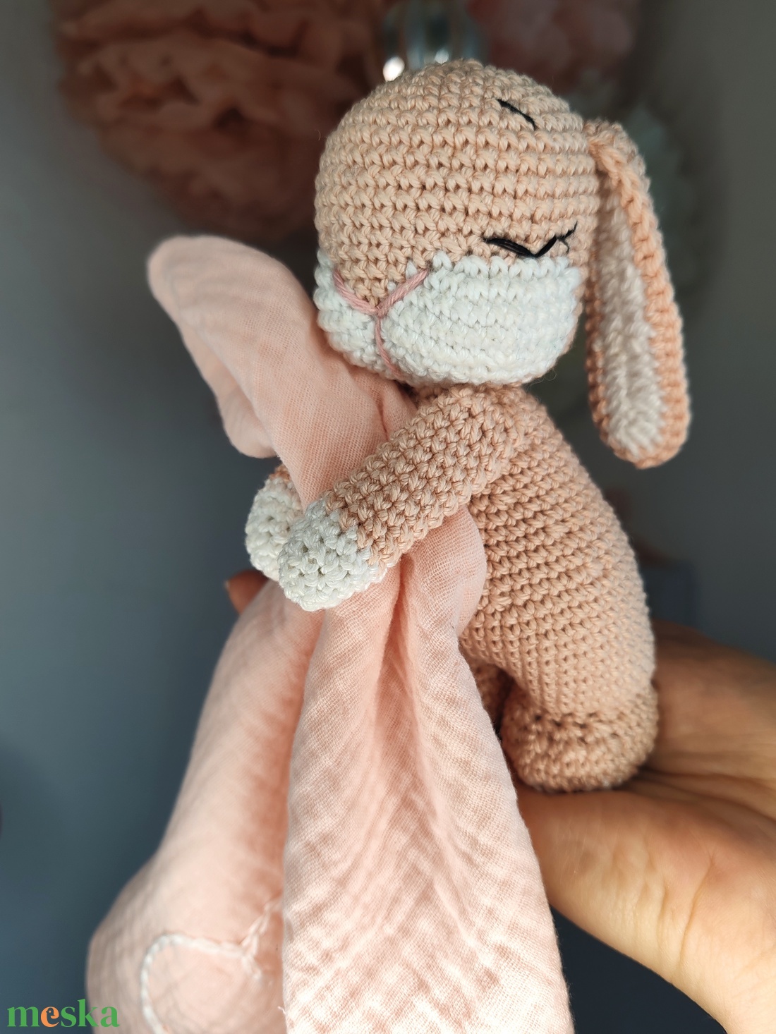 Szundi nyuszi alvós peluskával  - játék & sport - Meska.hu