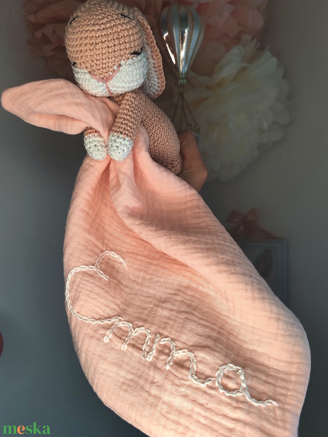 Szundi nyuszi alvós peluskával  - játék & sport - Meska.hu