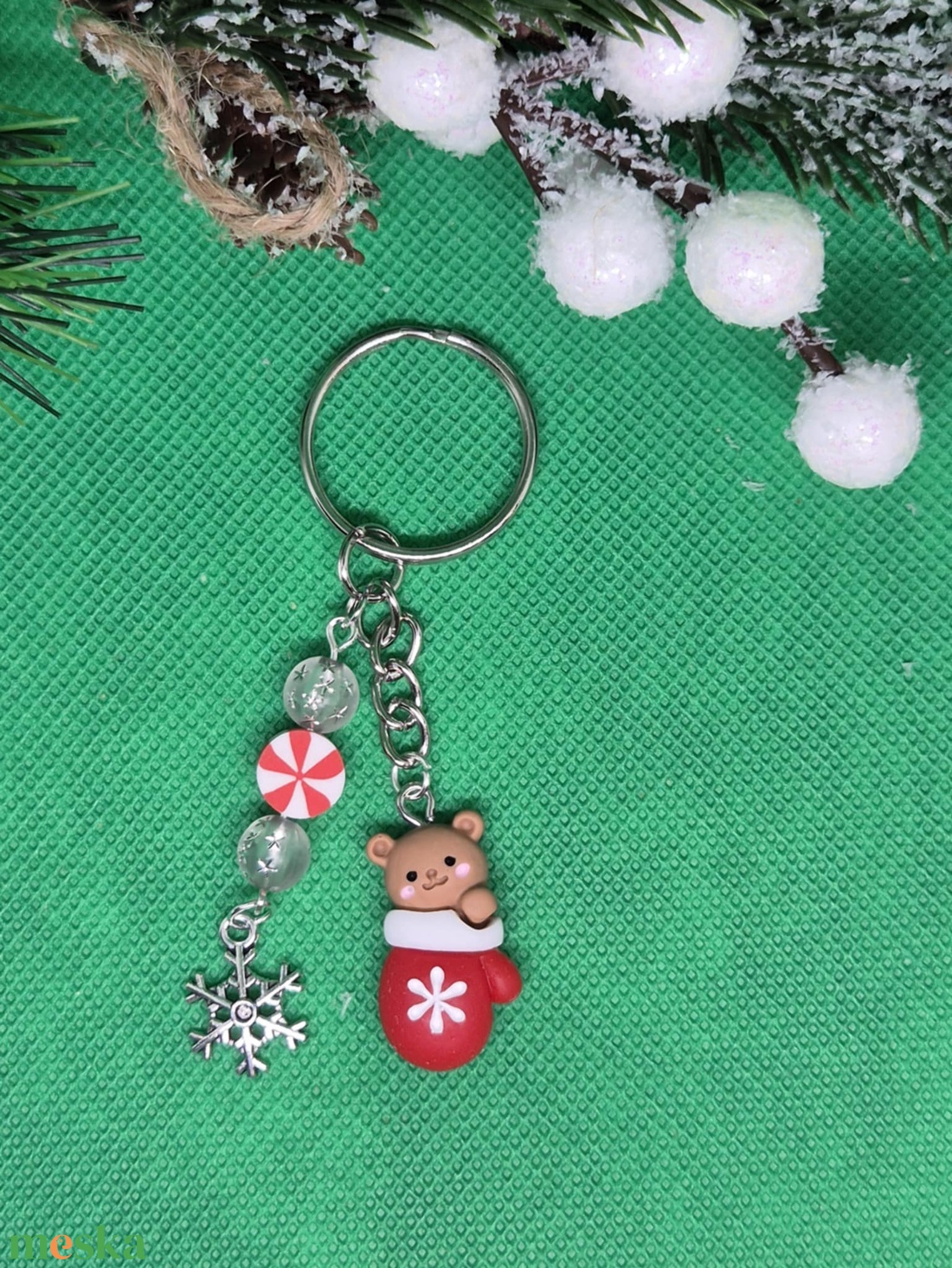 Kesztyű macival kulcstartó - táska & tok - kulcstartó & táskadísz - kulcstartó - Meska.hu