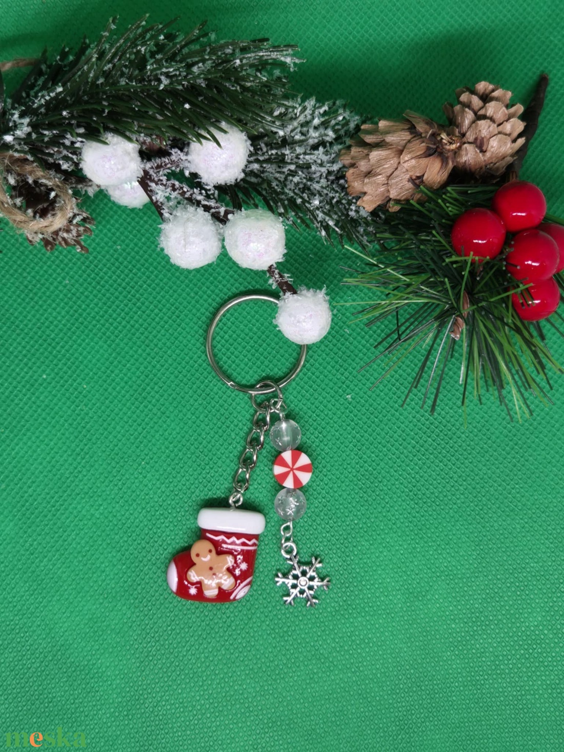 Csizmás kulcstartó mézivel - táska & tok - kulcstartó & táskadísz - kulcstartó - Meska.hu