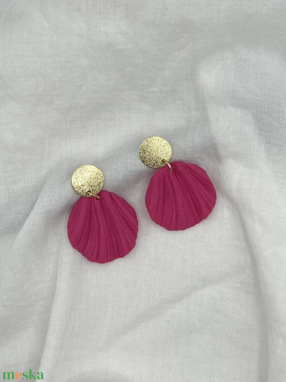 Kerek szirom fülbevaló - ékszer - fülbevaló - lógó fülbevaló - Meska.hu