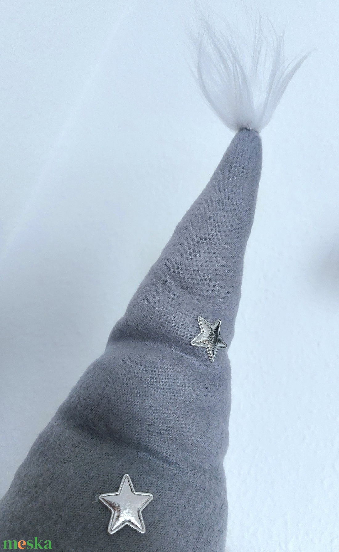 Ezüst csillagos manó - karácsony - karácsonyi lakásdekoráció - karácsonyi manók, figurák - Meska.hu