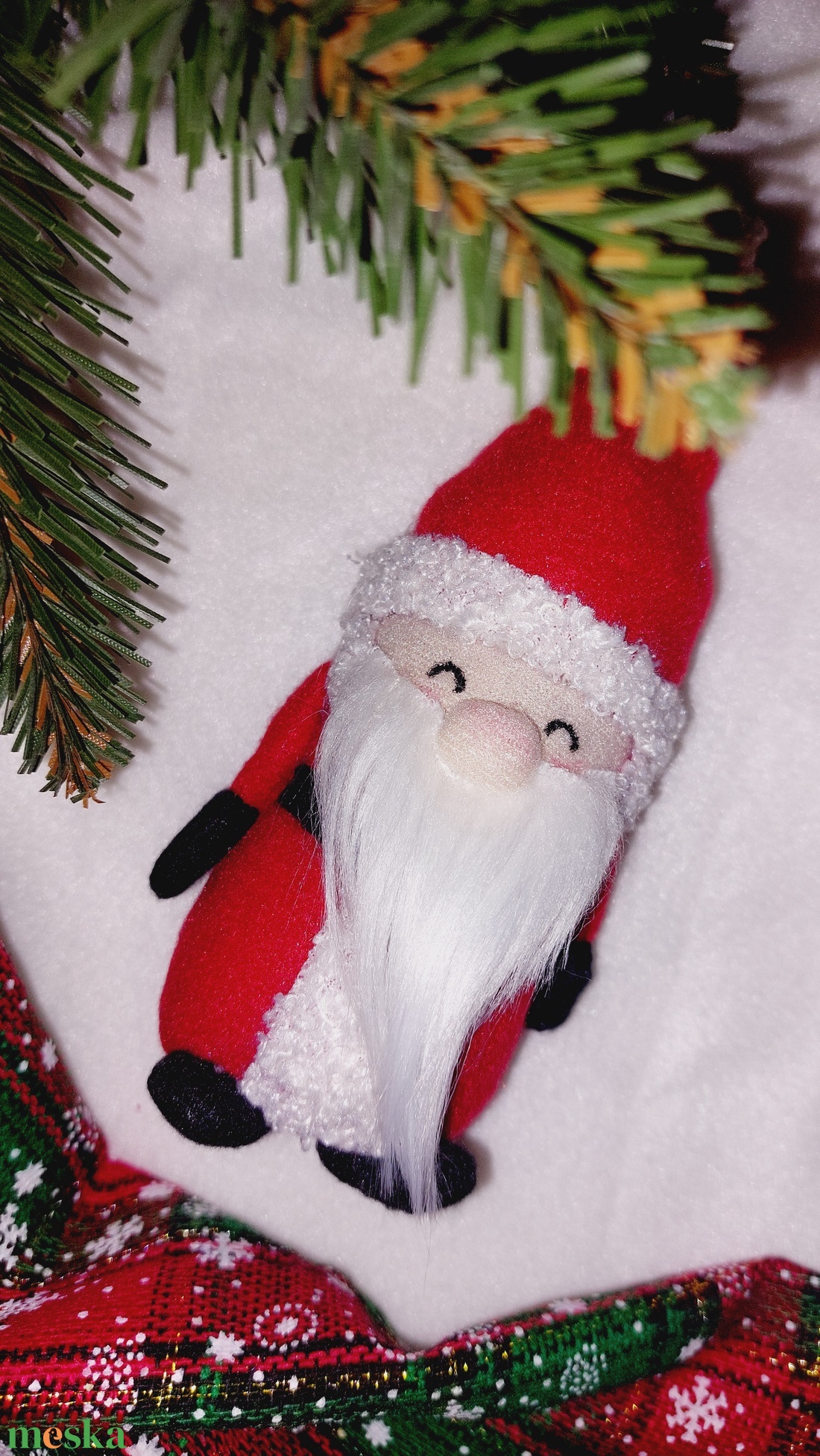 Tölthető Mikulás figura - karácsony - karácsonyi lakásdekoráció - karácsonyi manók, figurák - Meska.hu