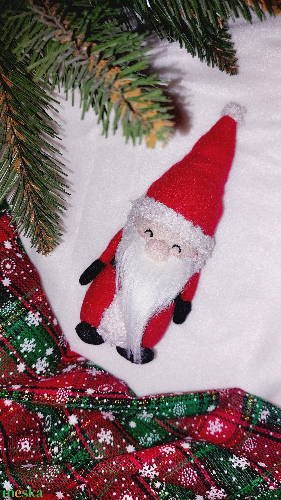 Tölthető Mikulás figura - karácsony - karácsonyi lakásdekoráció - karácsonyi manók, figurák - Meska.hu