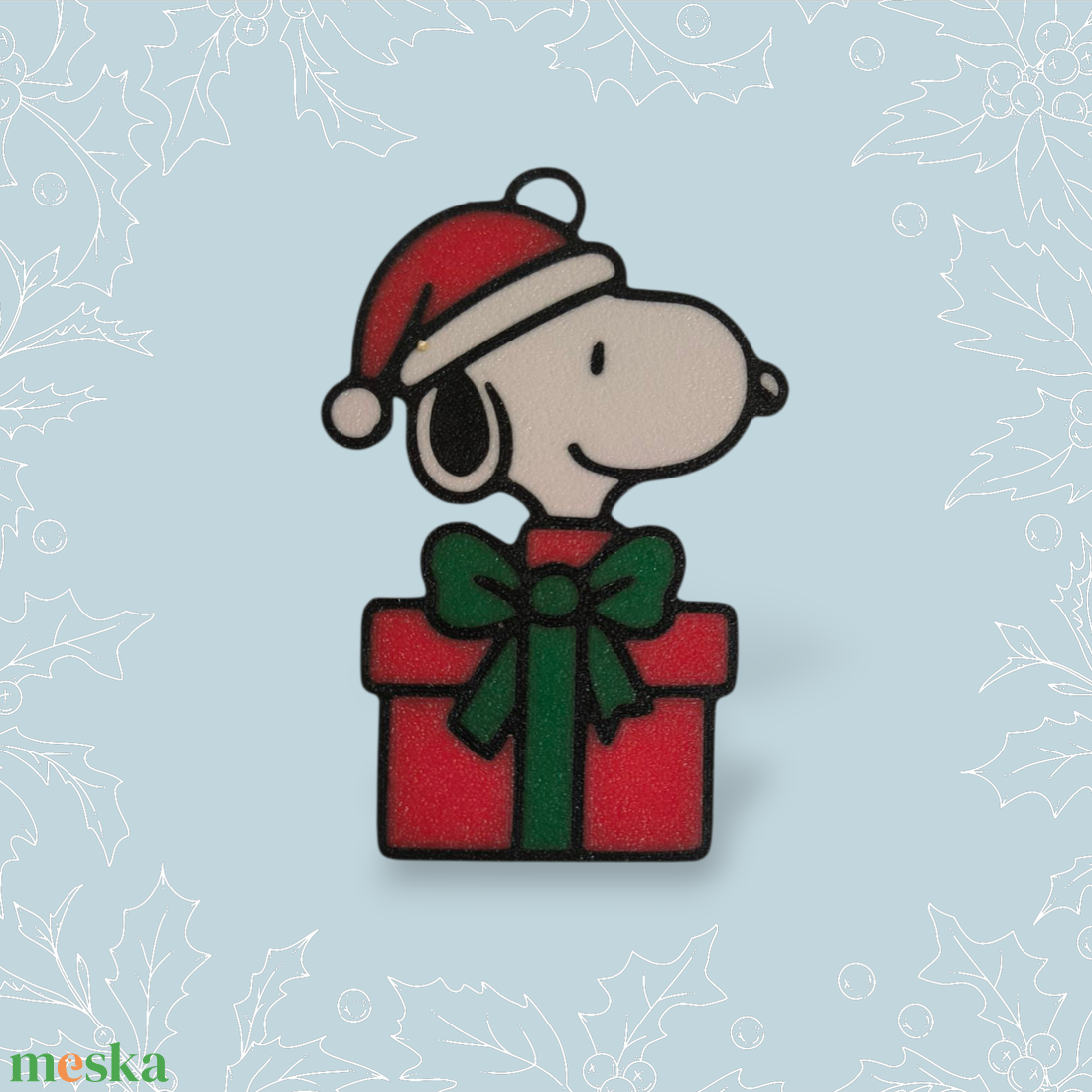 Snoopy karácsonyfa dísz - karácsony - karácsonyi lakásdekoráció - karácsonyfadíszek - Meska.hu