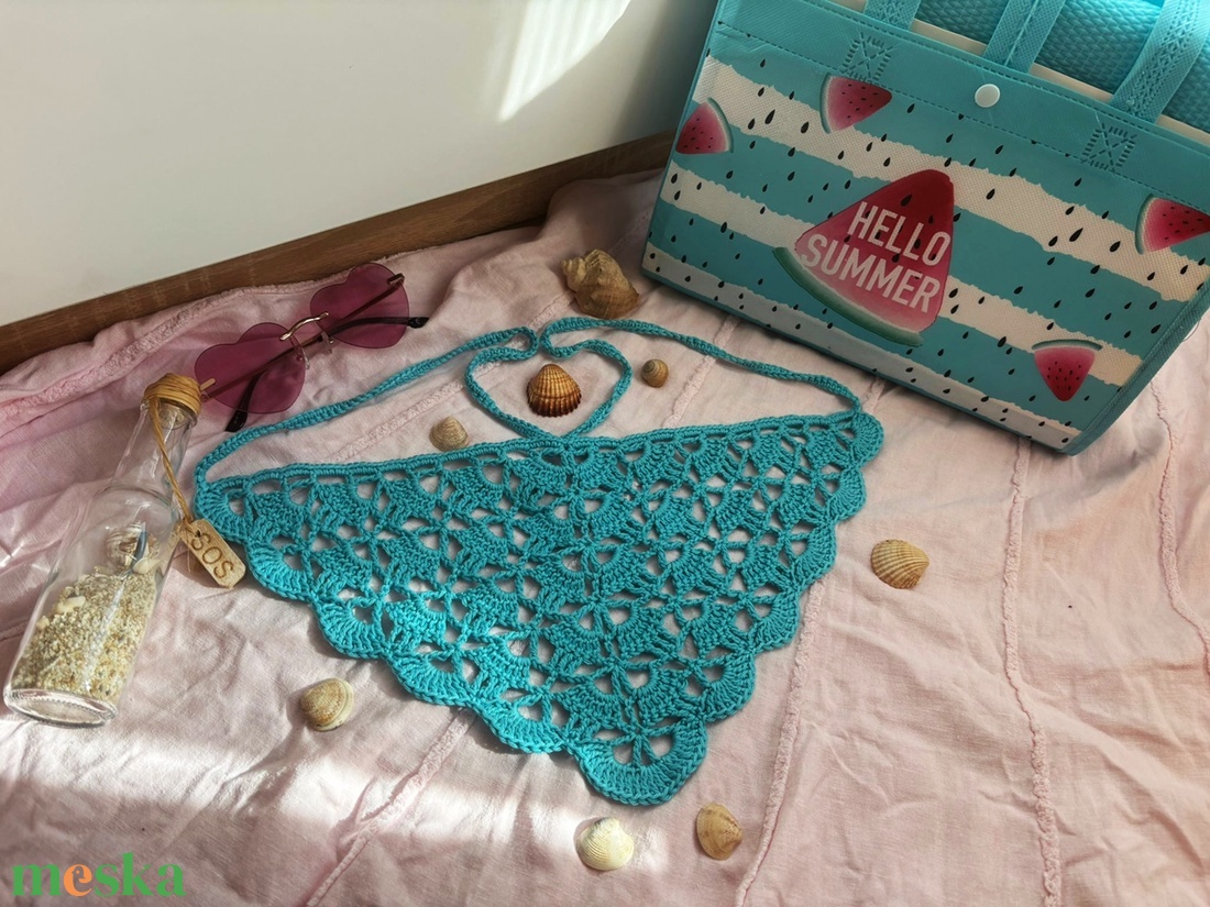 Akció��sipkemintás Crochet bandana kendő, 4 féle(fehér, rózsaszín,türkiz,vajszínű) színben.Az ár egy darabra vonatkozik - ruha & divat - sál, sapka, kendő - kendő - Meska.hu