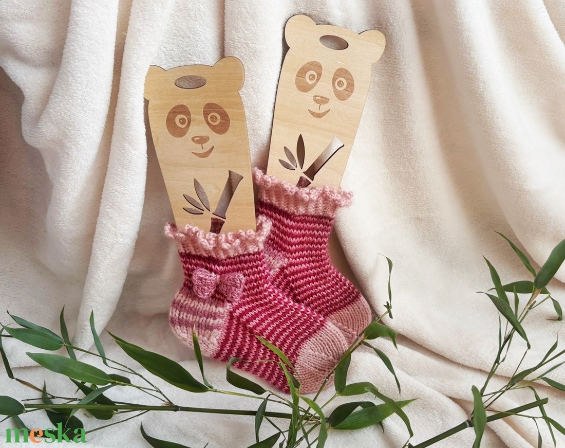 Handmade Gyermek Gyapjú zokni 3-4 éveseknek (16 cm) - baba - mama - babaruházat - babazokni - Meska.hu