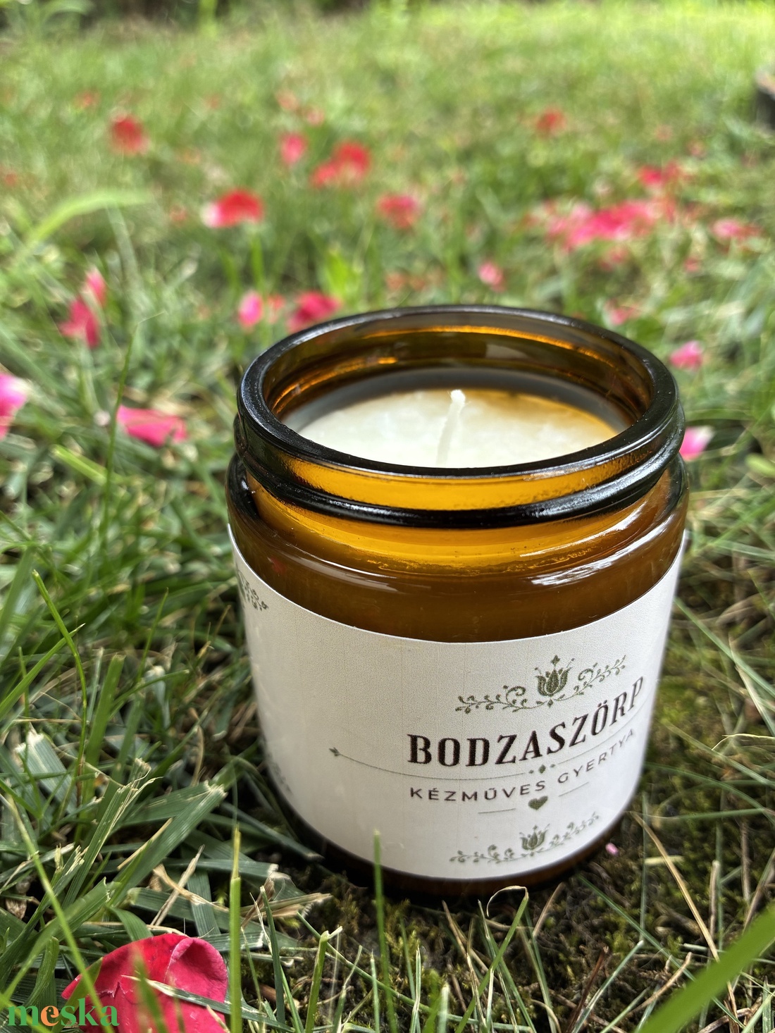 Bodzaszörp illatgyertya - otthon & életmód - gyertya, illat, aroma - gyertya - Meska.hu