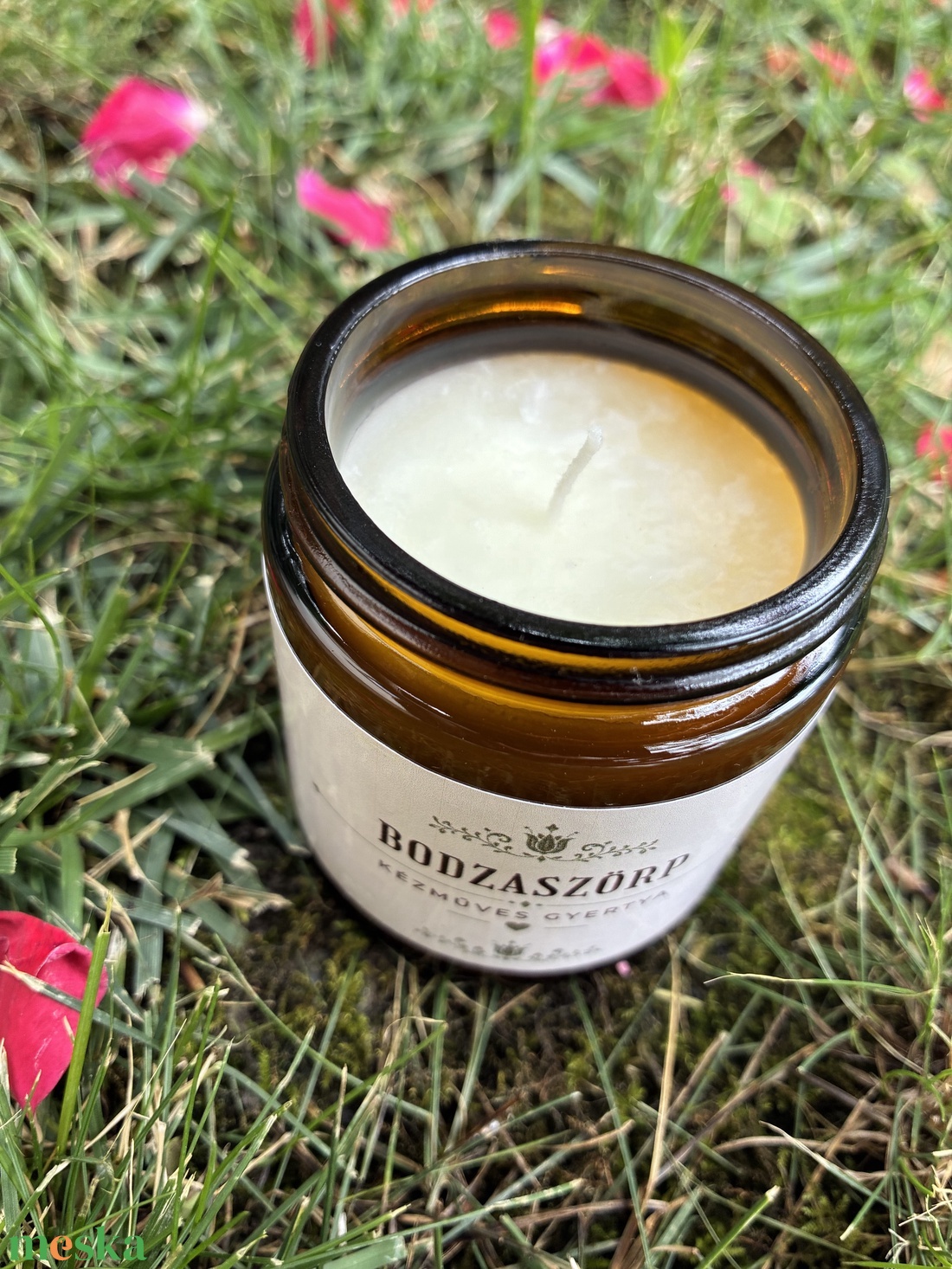 Bodzaszörp illatgyertya - otthon & életmód - gyertya, illat, aroma - gyertya - Meska.hu
