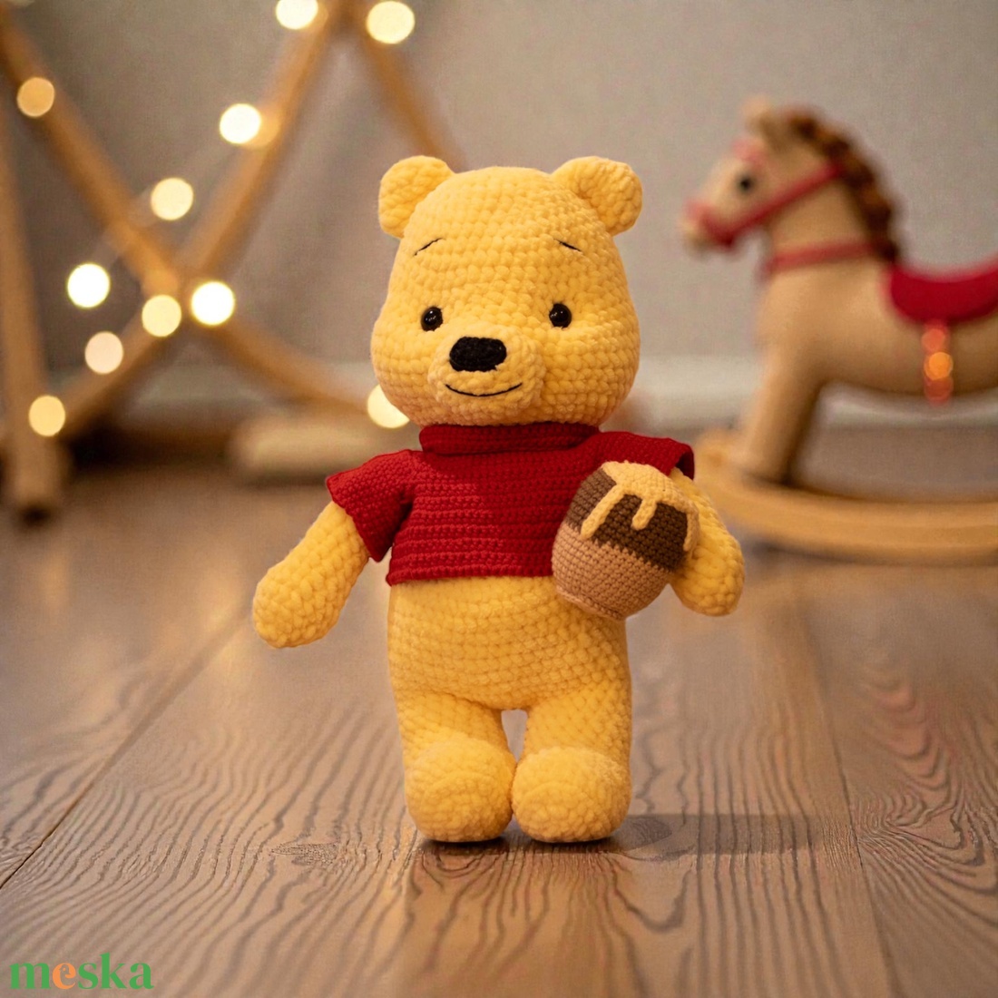 Horgolt Micimackó - játék & sport - plüssállat & játékfigura - maci - Meska.hu