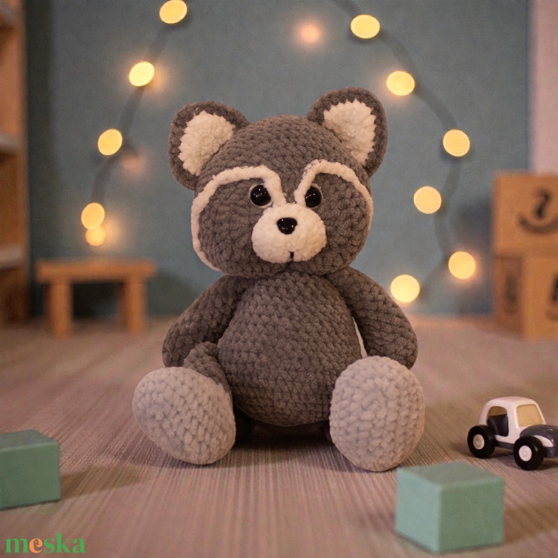 Zizi, a plüss horgolt mosómedve - játék & sport - plüssállat & játékfigura - maci - Meska.hu