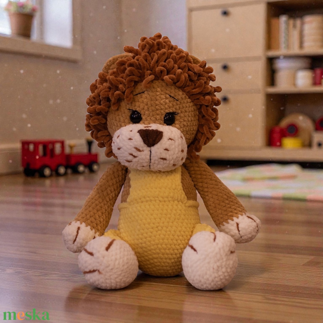 Horgolt oroszlán - játék & sport - plüssállat & játékfigura - más figura - Meska.hu