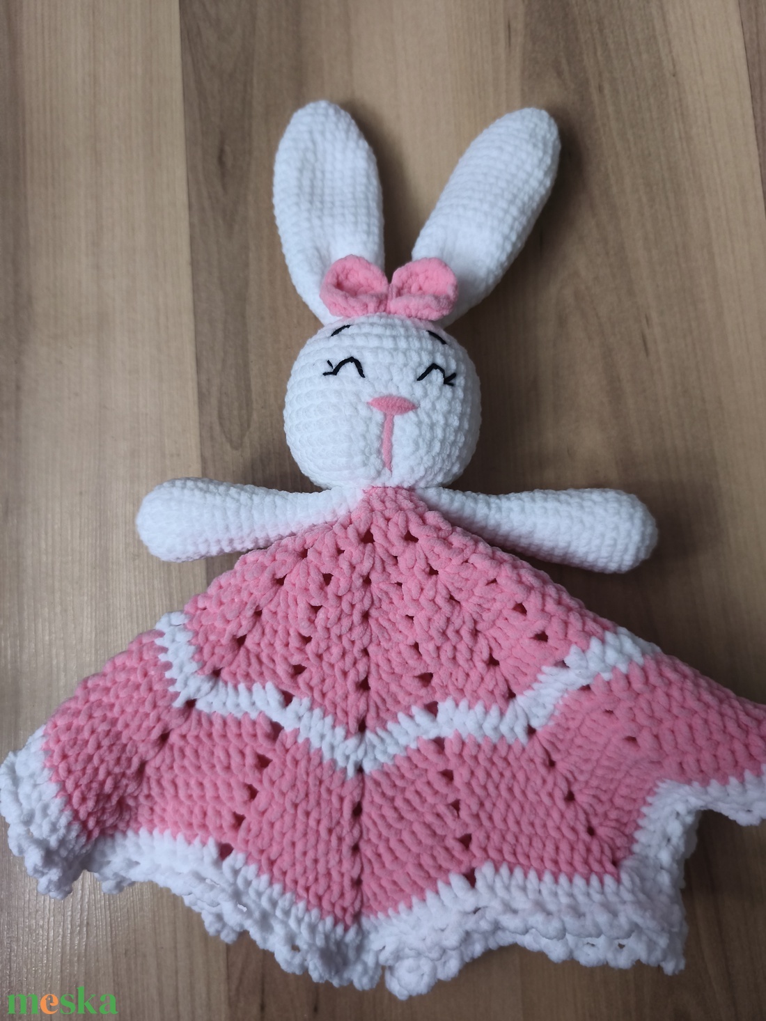 Nyuszi szundikendő - baba - mama - baba játékok - szundikendő, alvóka - Meska.hu