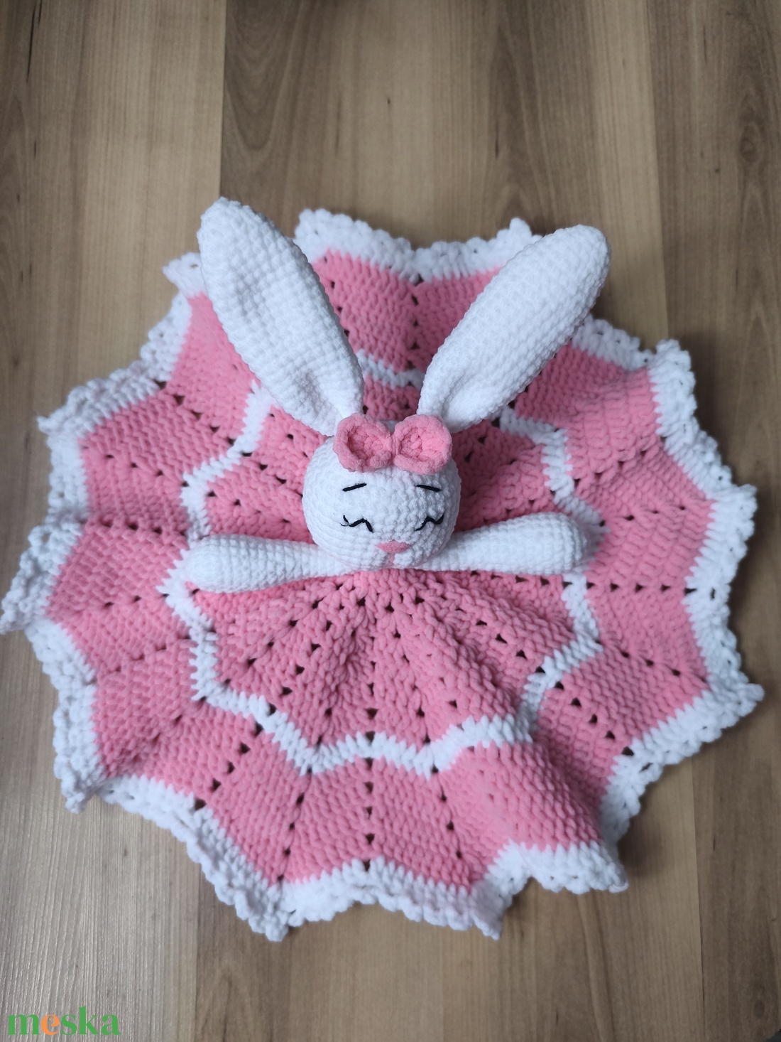 Nyuszi szundikendő - baba - mama - baba játékok - szundikendő, alvóka - Meska.hu