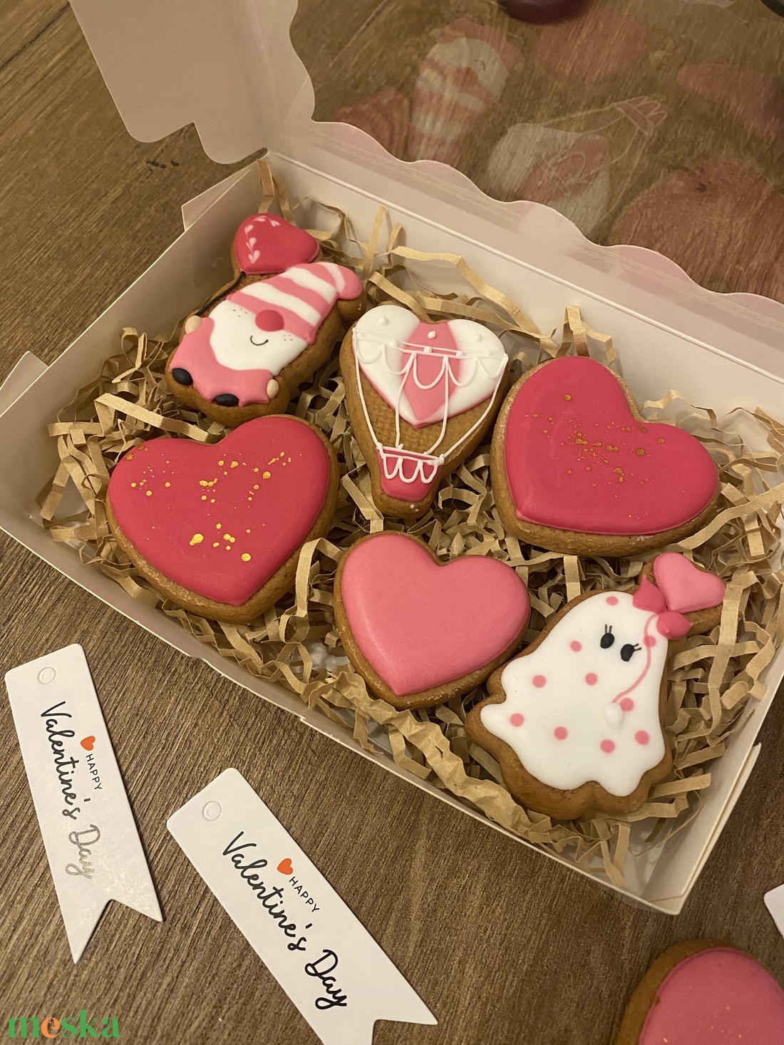 Valentin napi mézeskalács box - élelmiszer - édesség - mézeskalács - Meska.hu