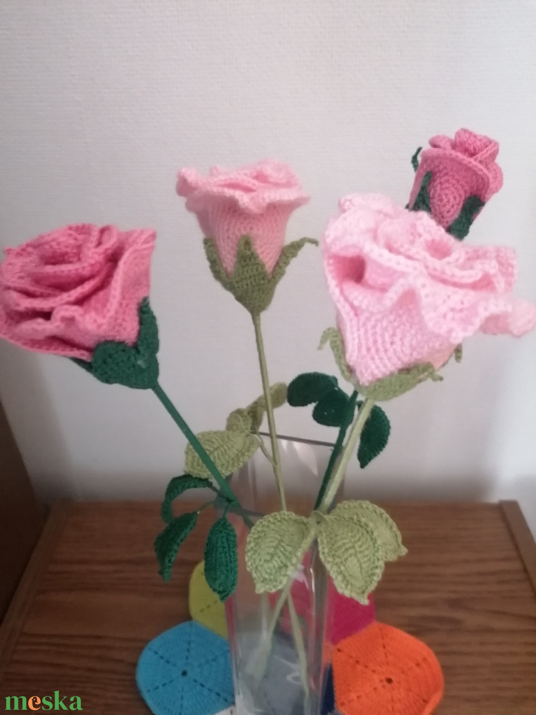 Rózsaszín rózsa  - otthon & életmód - virágdekoráció - virágok - szálas virág - Meska.hu