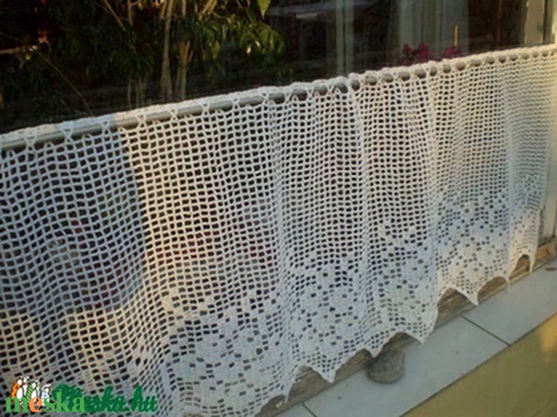 Szüretre hangolva Vintage,szőlőfürtös horgolt vitrázs függöny - otthon & életmód - lakástextil - függöny és kiegészítő - vitrázs függöny - Meska.hu