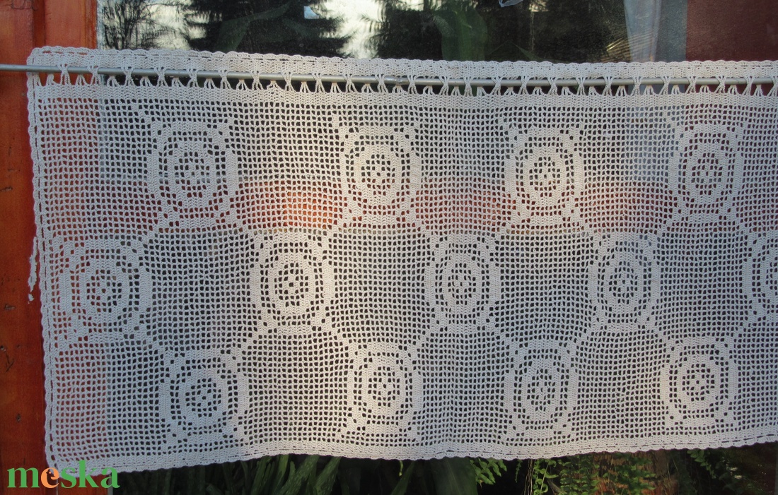 Múltból kapott örökség nyomán.-Horgolt ecrü vitrázs függöny - otthon & életmód - lakástextil - függöny és kiegészítő - vitrázs függöny - Meska.hu