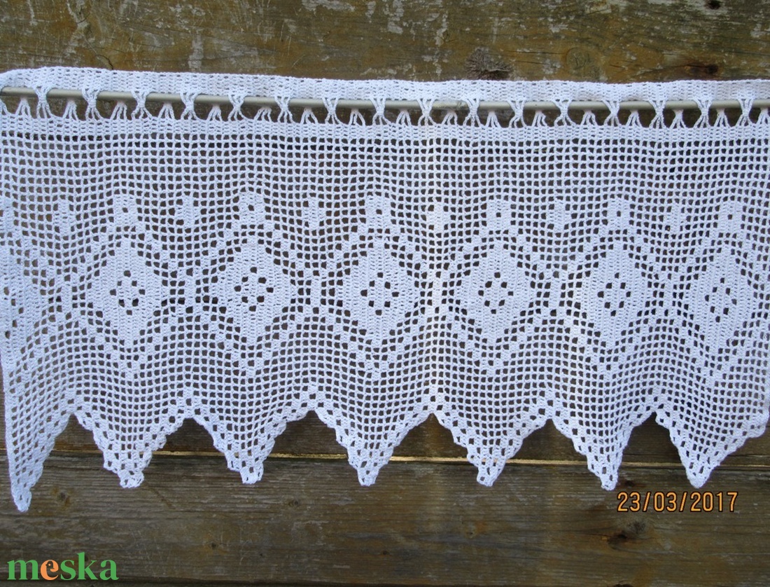  Provanszi emlékek- horgolt fehér csipke függöny - otthon & életmód - lakástextil - függöny és kiegészítő - Meska.hu