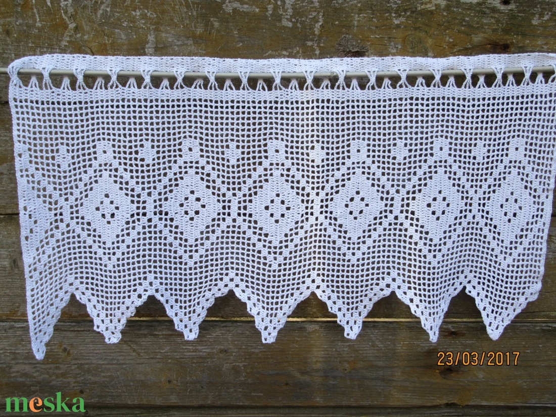  Provanszi emlékek- horgolt fehér csipke függöny - otthon & életmód - lakástextil - függöny és kiegészítő - Meska.hu