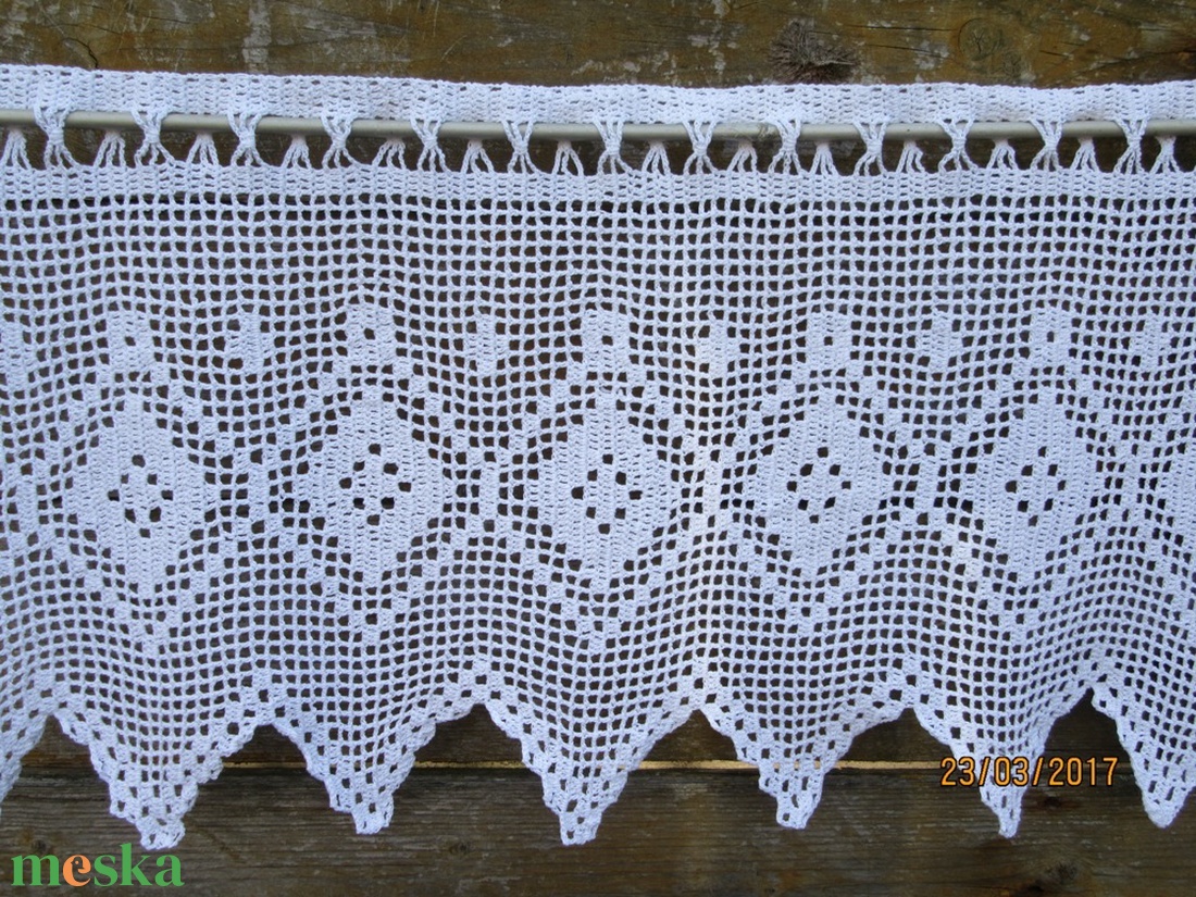  Provanszi emlékek- horgolt fehér csipke függöny - otthon & életmód - lakástextil - függöny és kiegészítő - Meska.hu