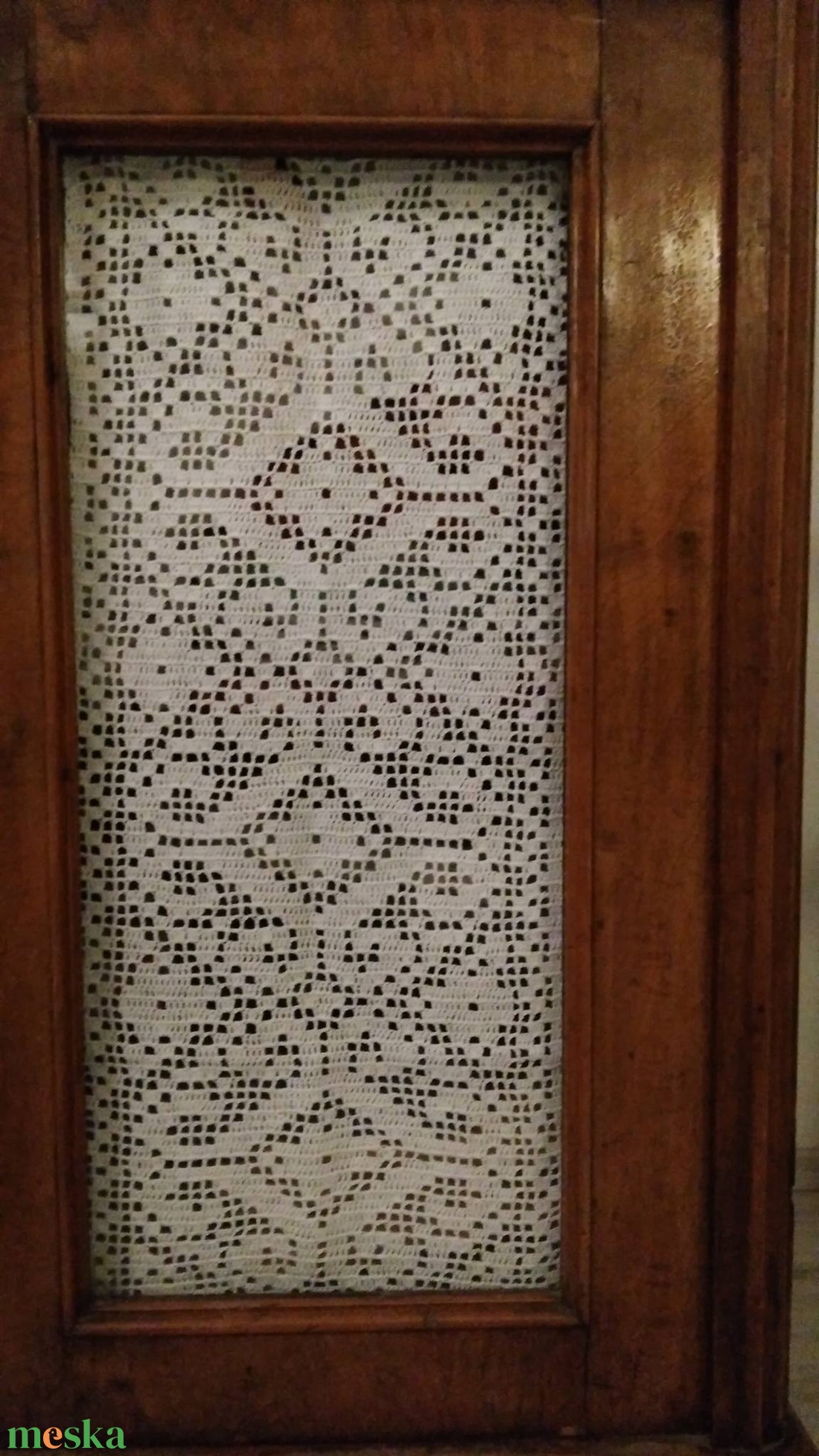 Rusztikus vonzalom- Fehér,rusztikus mintás,horgolt csipke függöny - otthon & életmód - lakástextil - függöny és kiegészítő - függöny - Meska.hu