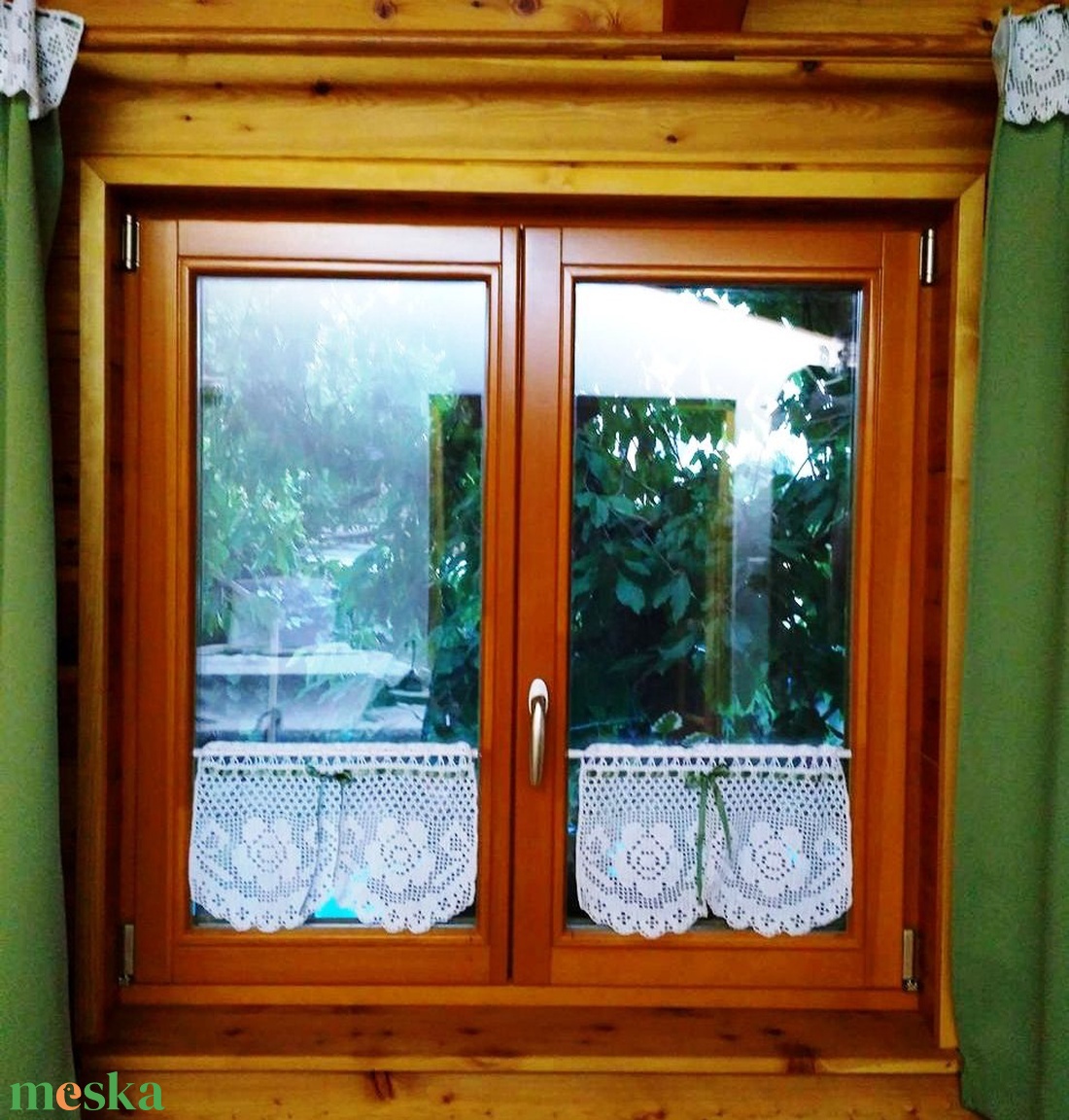 Százszorszép masnis kis virágok-Fehér horgolt,virágos vitrázs kis függöny - otthon & életmód - lakástextil - függöny és kiegészítő - vitrázs függöny - Meska.hu