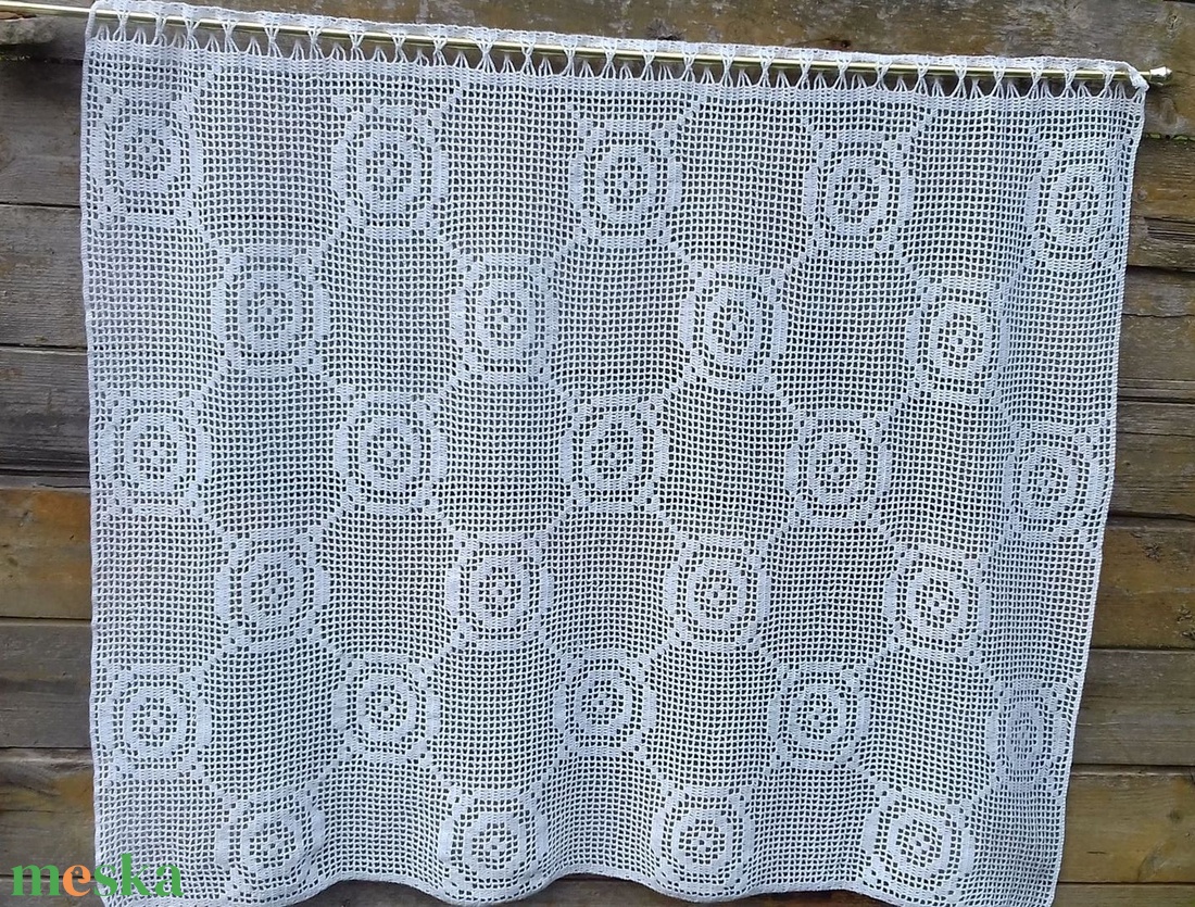 Múltból kapott örökség nyomán 2Fehér horgolt  népi motívumos csipke függöny - otthon & életmód - lakástextil - függöny és kiegészítő - vitrázs függöny - Meska.hu