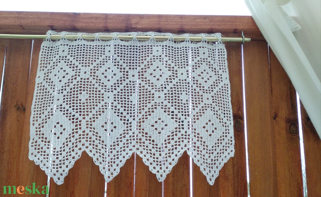  Provanszi emlékek- horgolt fehér csipke függöny - otthon & életmód - lakástextil - függöny és kiegészítő - Meska.hu
