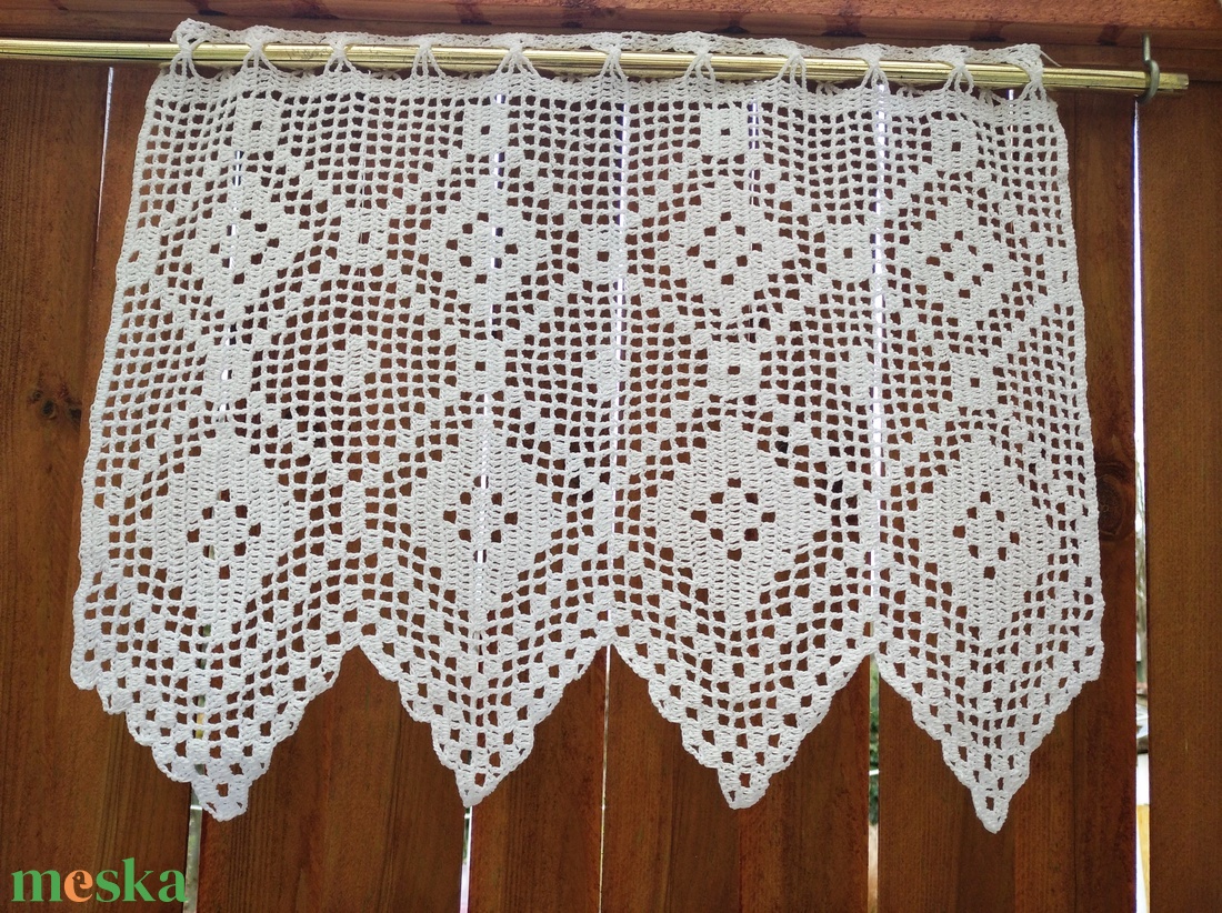  Provanszi emlékek- horgolt fehér csipke függöny - otthon & életmód - lakástextil - függöny és kiegészítő - Meska.hu