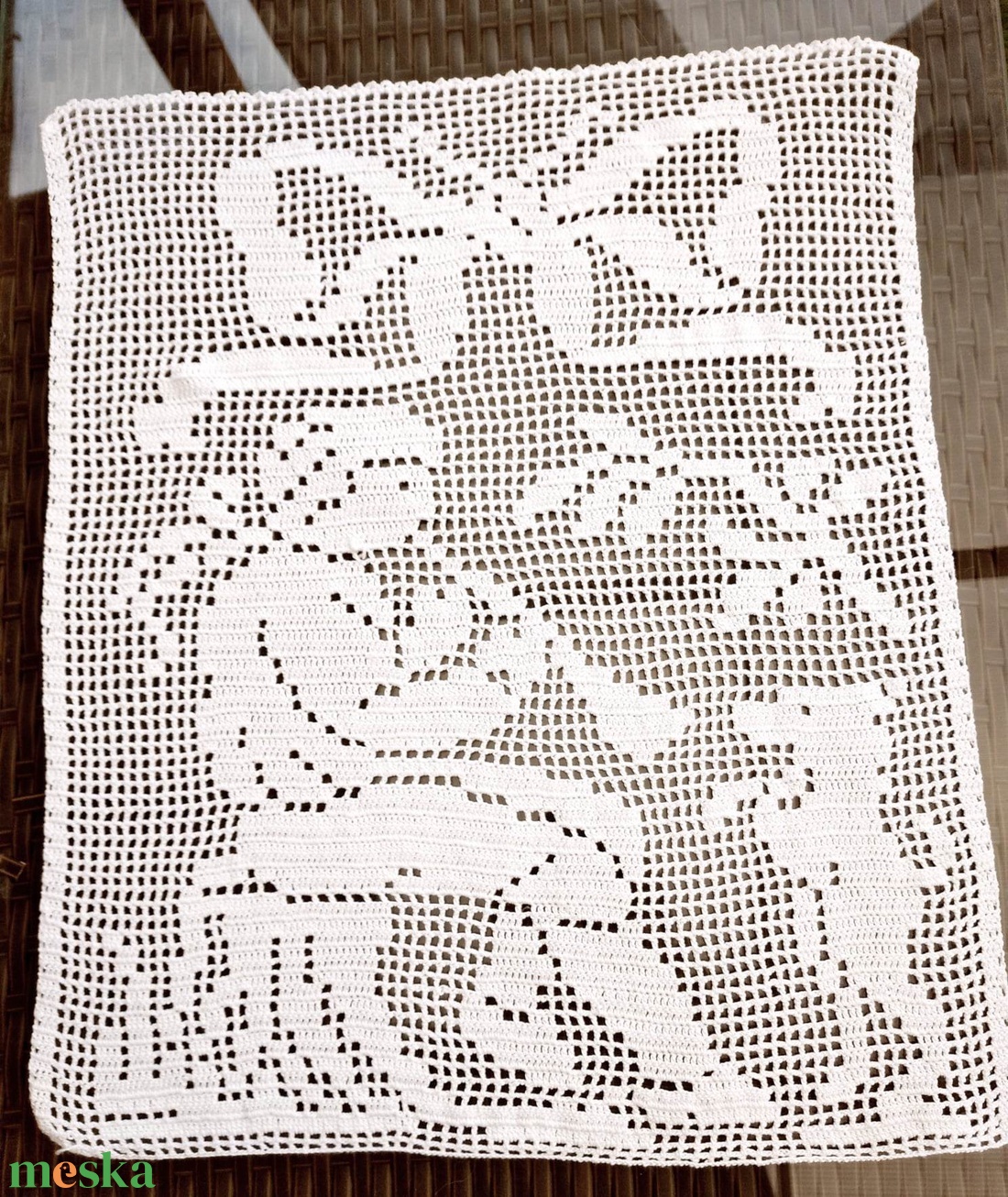 Angyali Muzsika-Fehér,horgolt csipke függöny 1920-ból újra feldolgozva - otthon & életmód - lakástextil - függöny és kiegészítő - függöny - Meska.hu