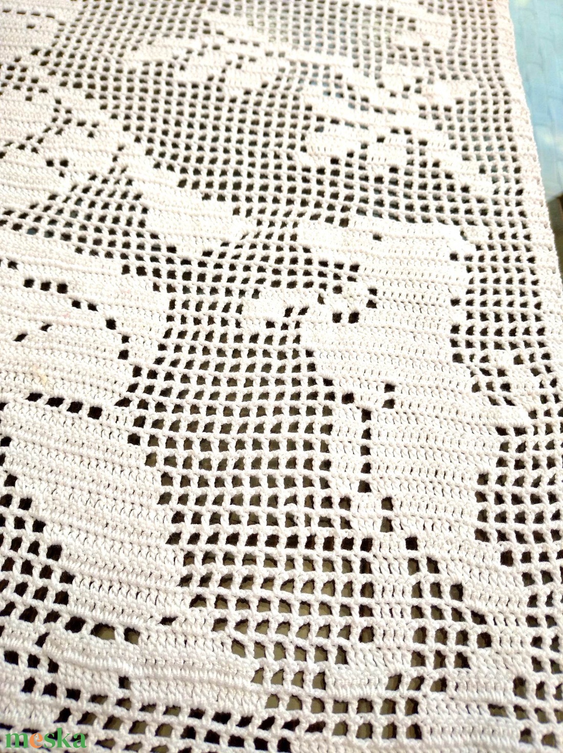 Angyali Muzsika-Fehér,horgolt csipke függöny 1920-ból újra feldolgozva - otthon & életmód - lakástextil - függöny és kiegészítő - függöny - Meska.hu