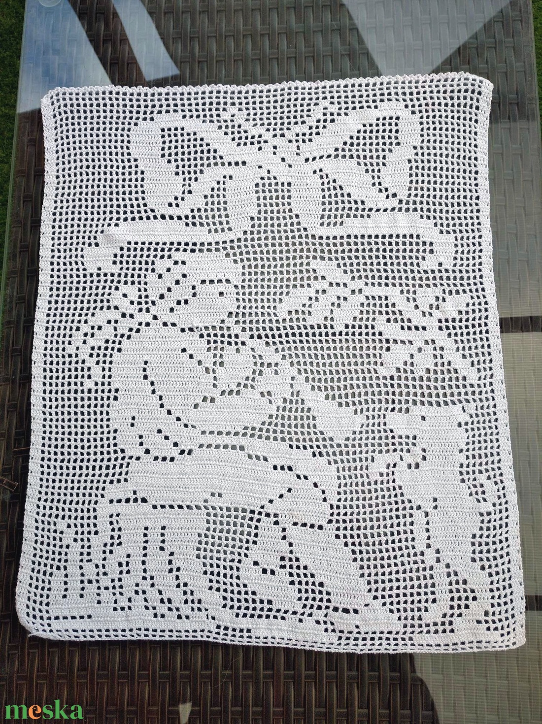 Angyali Muzsika-Fehér,horgolt csipke függöny 1920-ból újra feldolgozva - otthon & életmód - lakástextil - függöny és kiegészítő - függöny - Meska.hu