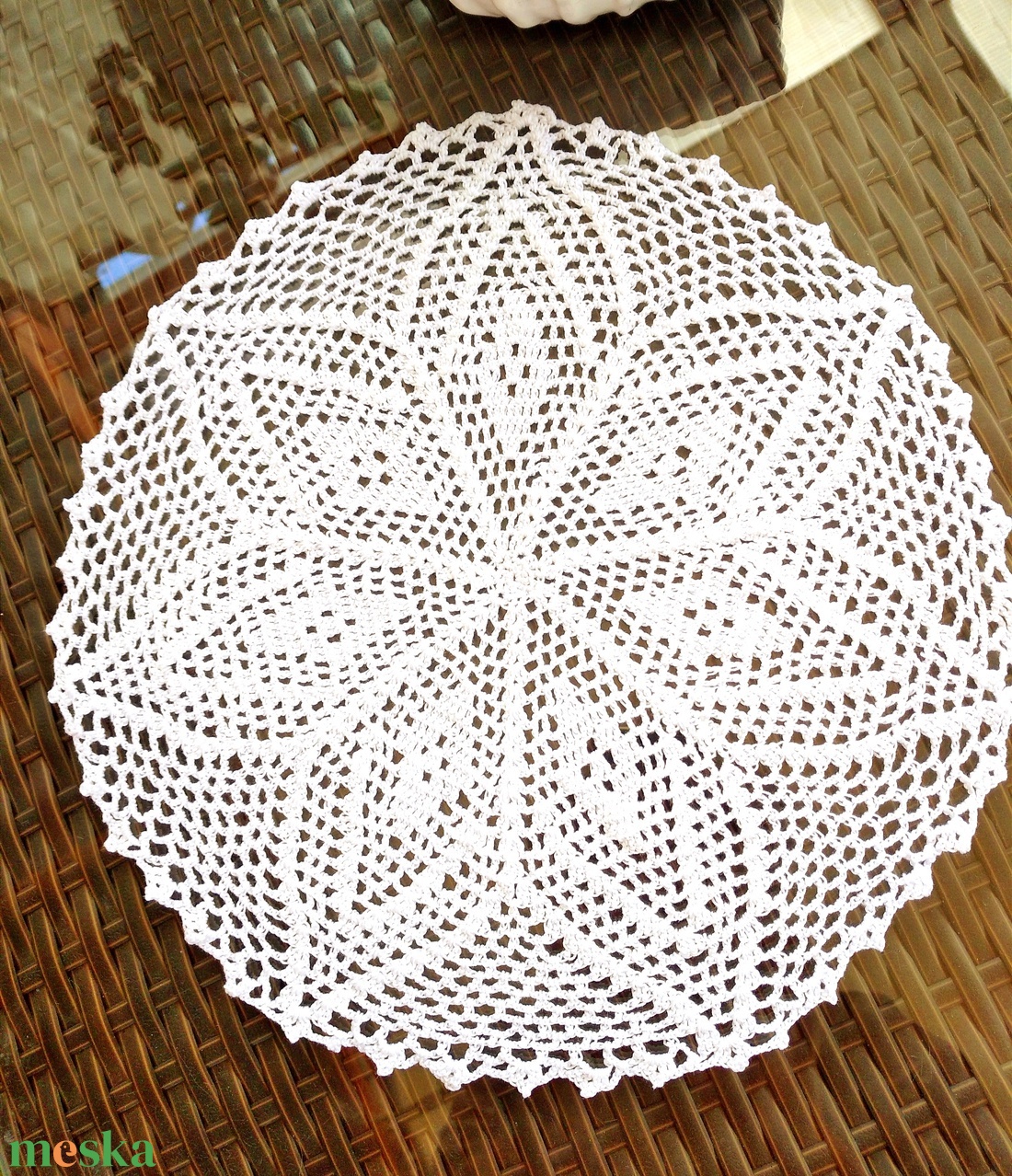 Csillag-Horgolt fehér csipke terítő  - otthon & életmód - dekoráció - asztal és polc dekoráció - horgolt & csipketerítő - Meska.hu