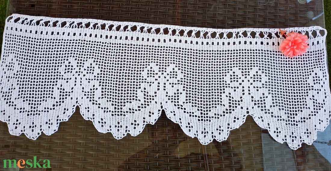 Masnik+Horgolt vitrázs csipke függöny  - otthon & életmód - lakástextil - függöny és kiegészítő - vitrázs függöny - Meska.hu