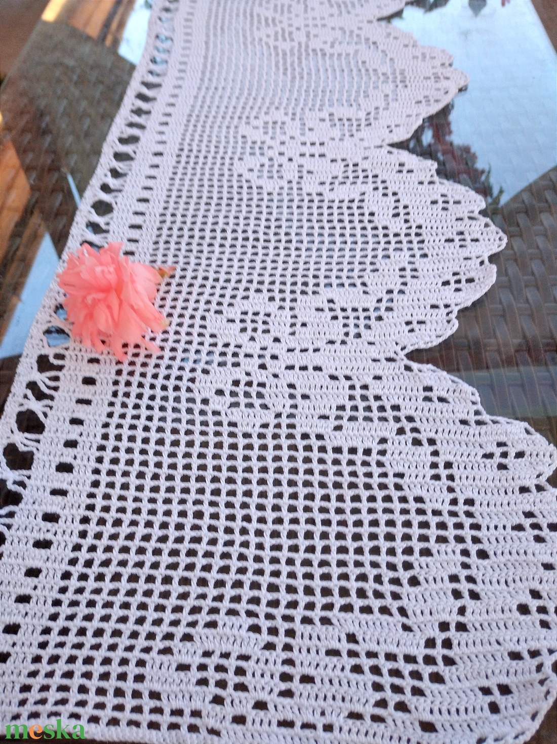 Masnik+Horgolt vitrázs csipke függöny  - otthon & életmód - lakástextil - függöny és kiegészítő - vitrázs függöny - Meska.hu