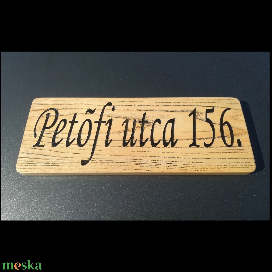 Utcanév tábla kőris - otthon & életmód - ház & kert - házszám - Meska.hu Utcanév tábla kőris - otthon & életmód - ház & kert - házszám - Meska.hu