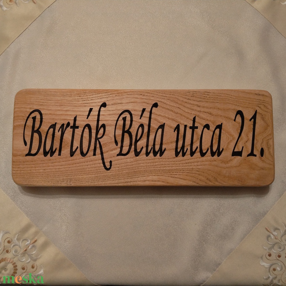 Utcanév tábla kőris - otthon & életmód - ház & kert - házszám - Meska.hu Utcanév tábla kőris - otthon & életmód - ház & kert - házszám - Meska.hu