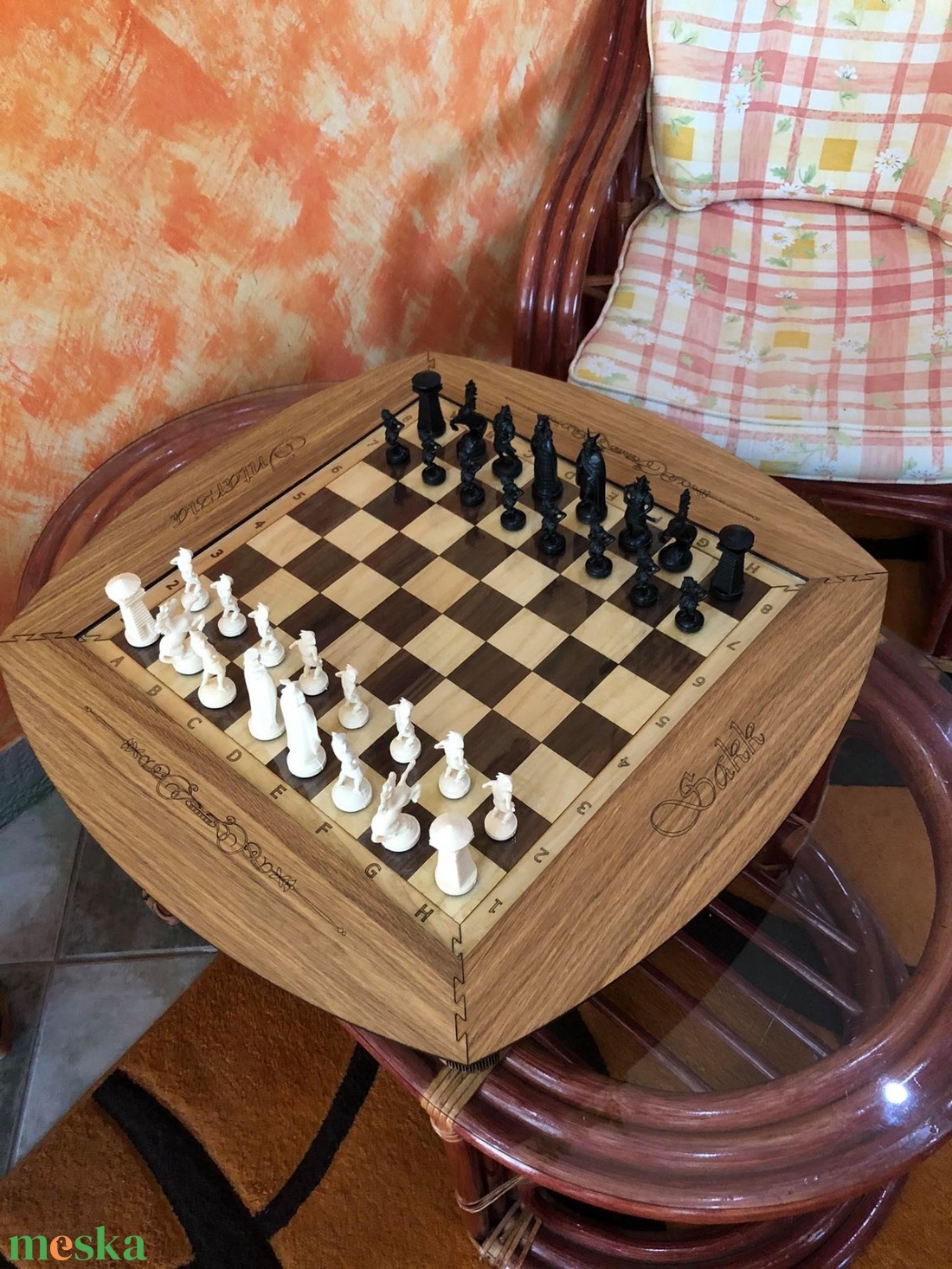 Intarzia sakk - játék & sport - táblajáték és kártyajáték - sakk - Meska.hu