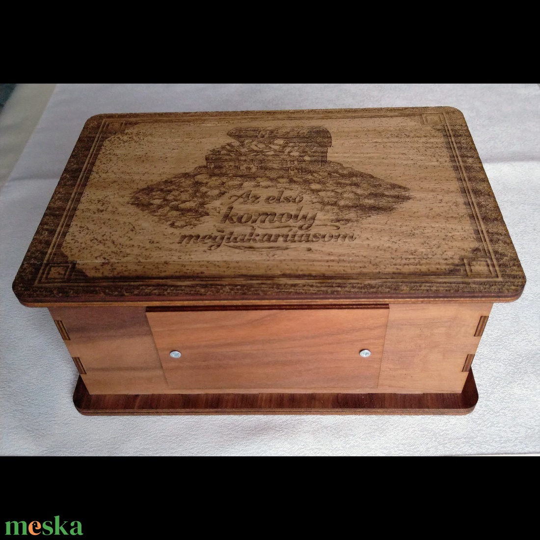 Dekoratív fa persely - otthon & életmód - dekoráció - asztal és polc dekoráció - persely - Meska.hu