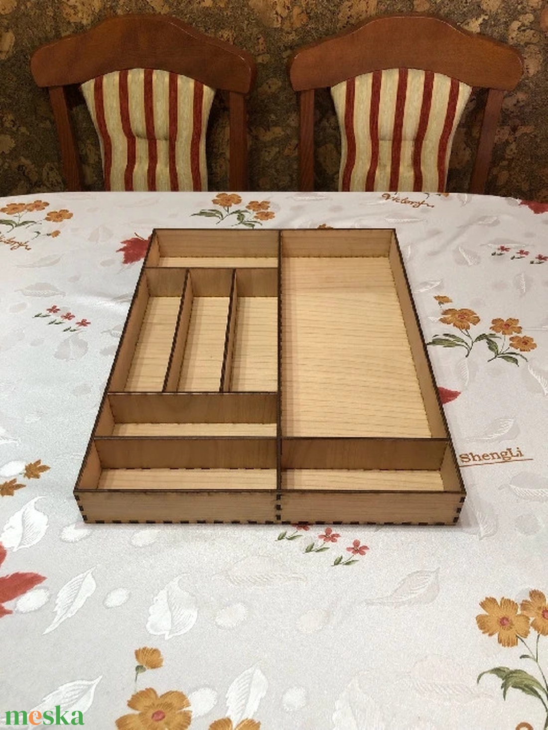 Fa evőeszköz rendszerező fiókba � egyedi méretre készítve, természetes fa konyhai tároló - otthon & életmód - konyhafelszerelés, tálalás - tálalás - kanál & villa - Meska.hu