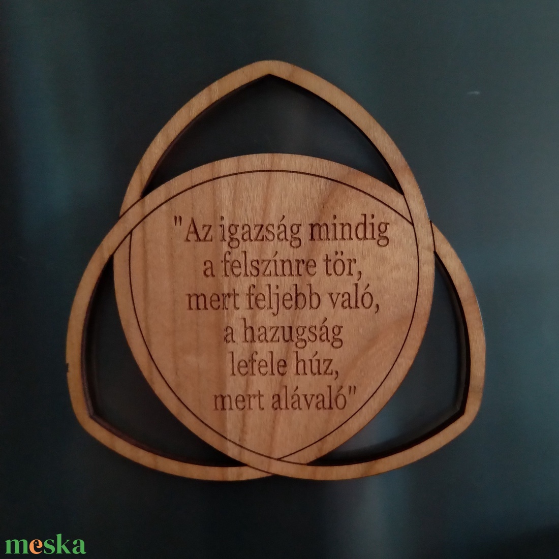 Reggeli lélek morzsa fa hűtőmágnes � gravírozott, szimbolikus üzenet fából - otthon & életmód - konyhafelszerelés, tálalás - konyhai dekoráció - hűtőmágnes - Meska.hu