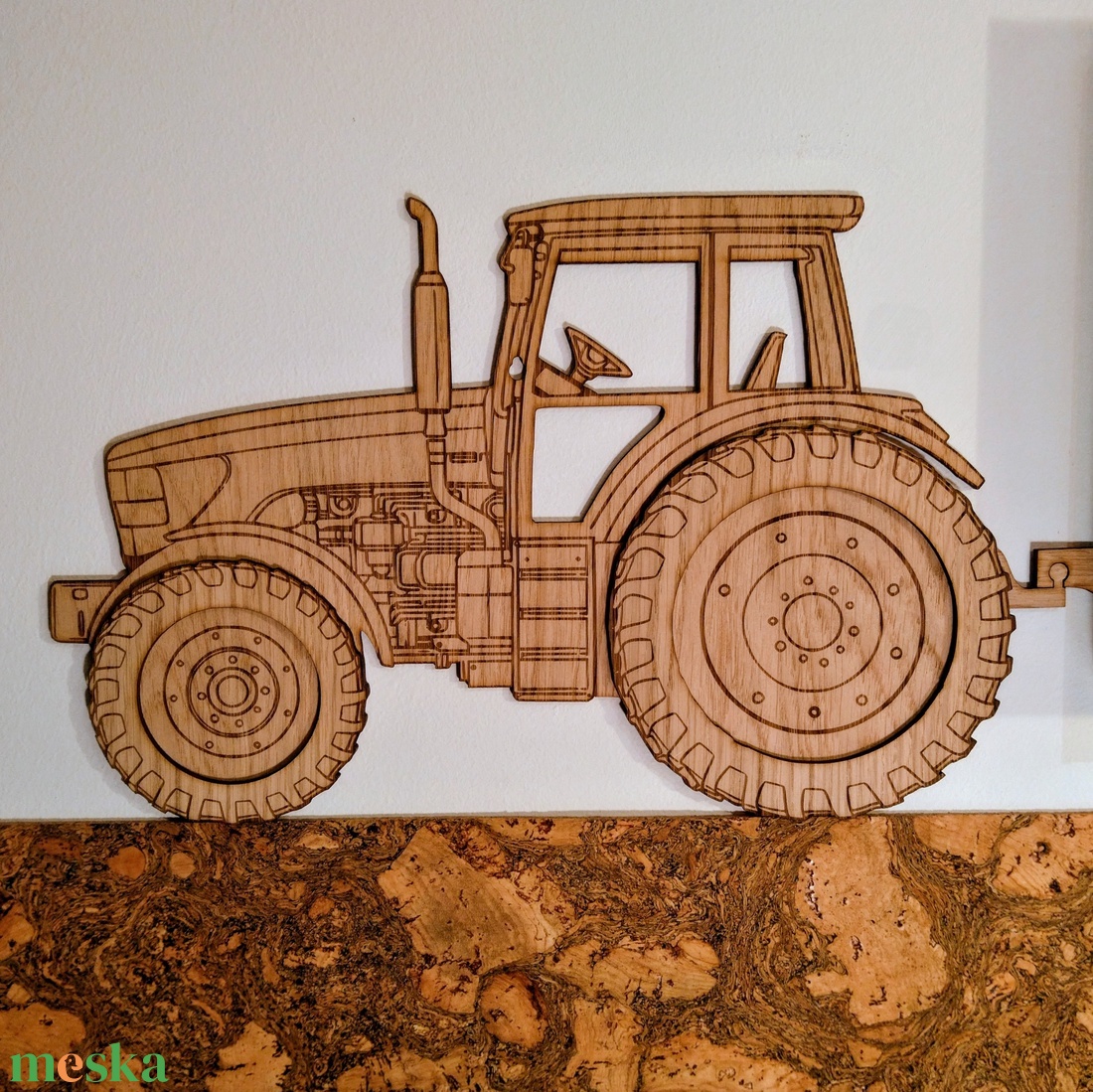 Kisautó tartó traktor fali polc II. � gravírozott, kézműves gyerekpolc fiús szobába - otthon & életmód - bútor - polc - Meska.hu