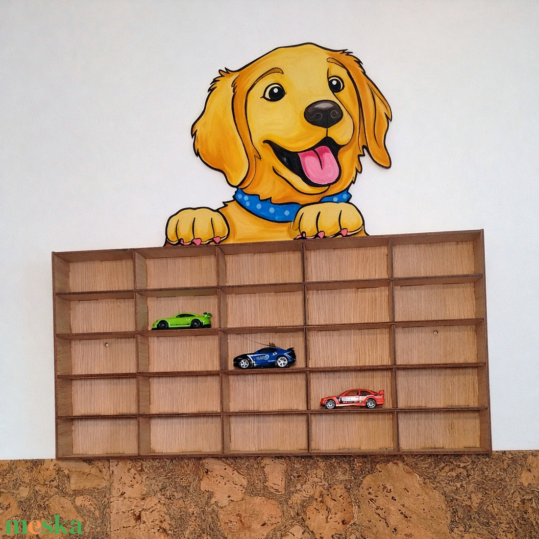 Kutyusos fali polc gyerekszobába � fa játék- és tárolópolc - otthon & életmód - bútor - polc - Meska.hu