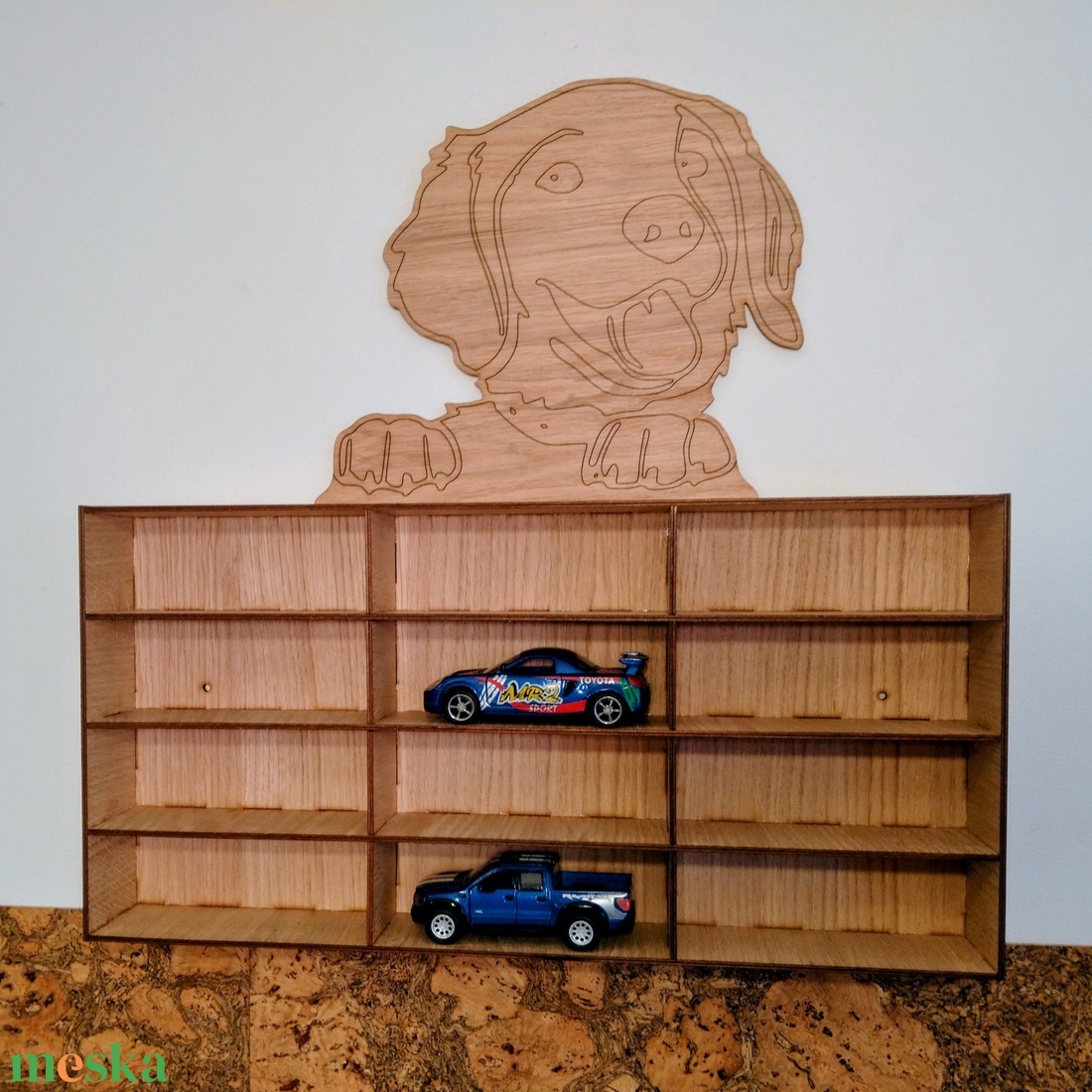 Kutyusos fali polc gyerekszobába � fa játék- és tárolópolc - otthon & életmód - bútor - polc - Meska.hu